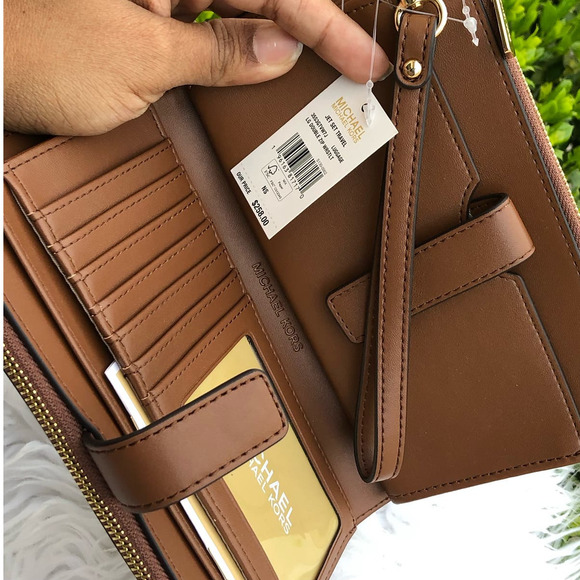 New Michael Kors Wallet Large Double Zip Luggage Estampa With Gift Box - Picture 4 of 4